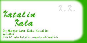 katalin kala business card
